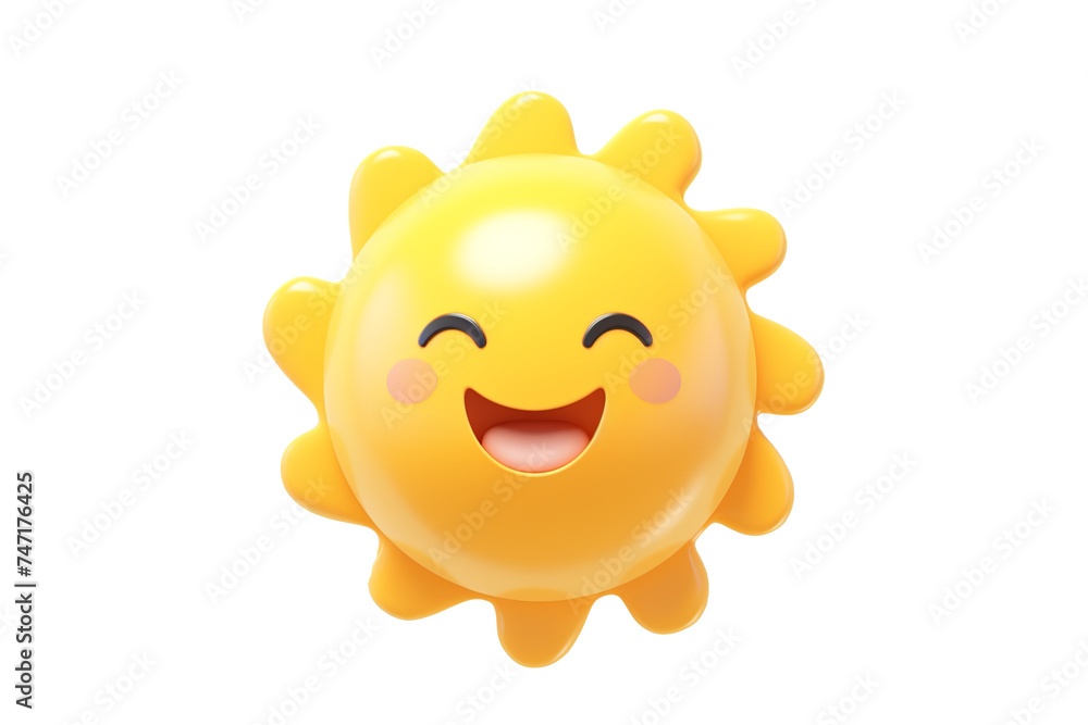 Cute kawaii smiling sun. Funny Happy baby character isolated
