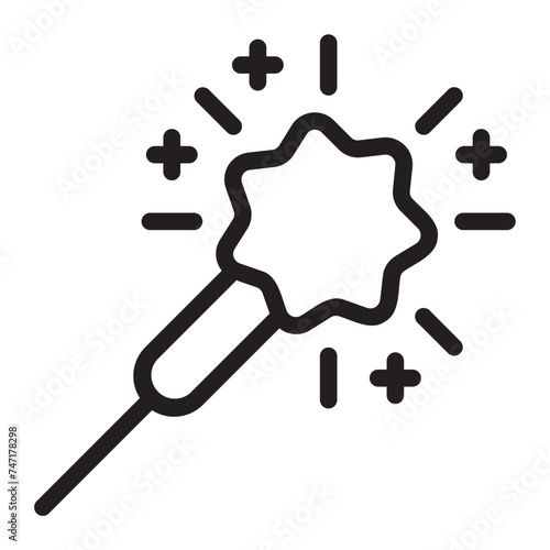 sparkler line icon