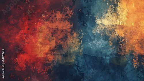 Digital painted abstract designcolorful grunge