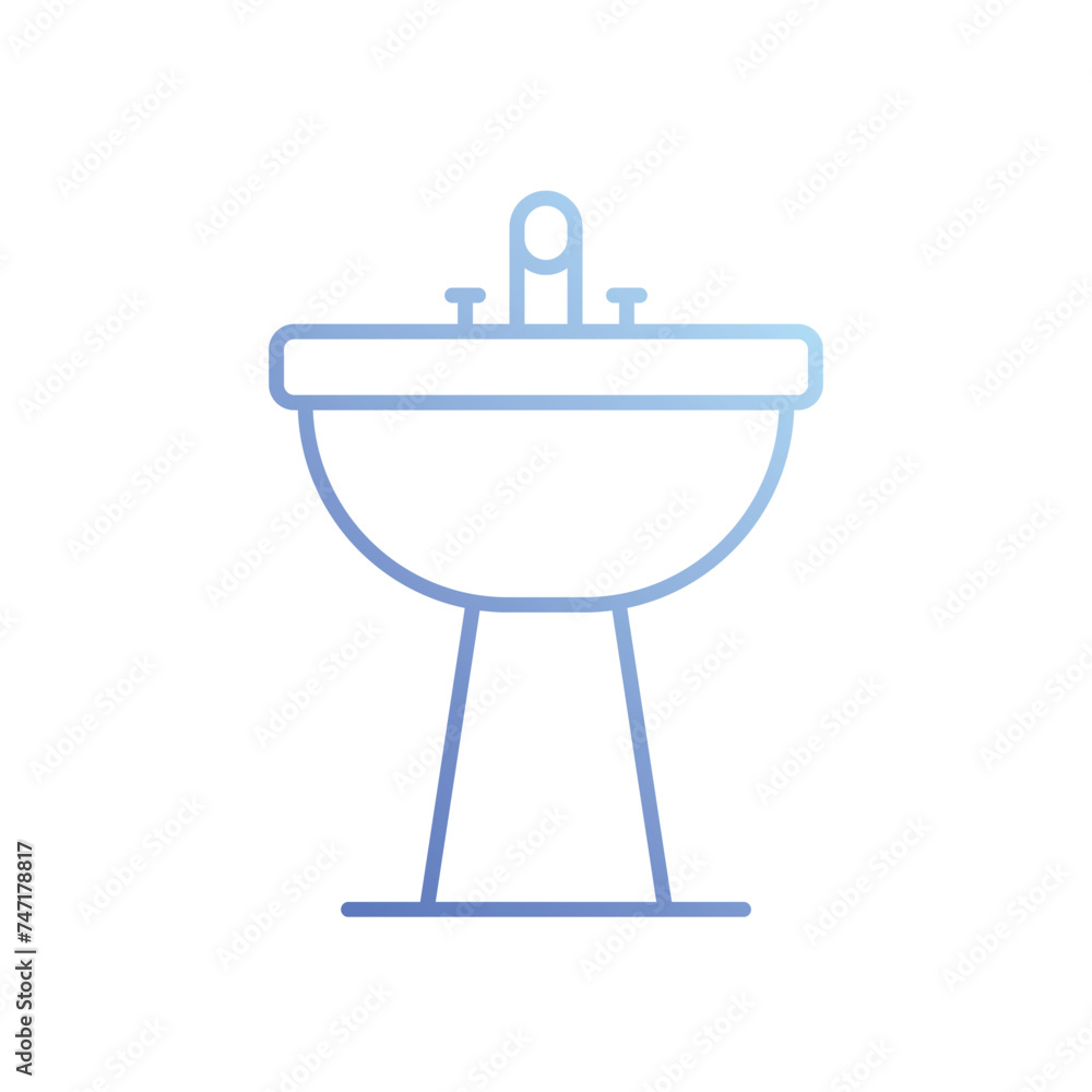 Hair Wash Sink icon vector stock illustration Hair Wash Sink icon vector stock illustration