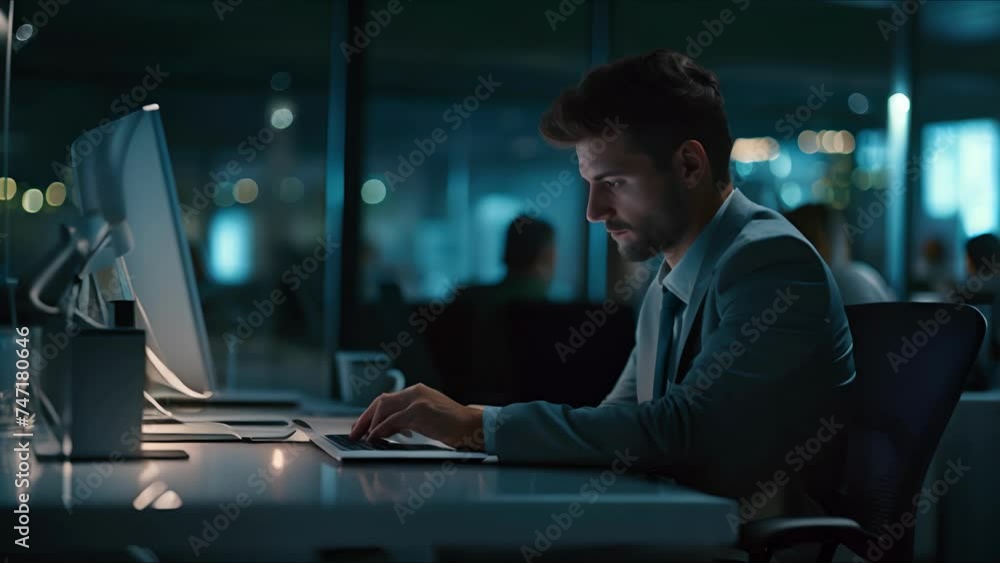 Diverse team of young professionals is working in modern business company. Working day of an office worker. Business, consulting, and technology concept. Diverse team of young professionals is working in modern business company. Working day of an office worker. Business, consulting, and technology concept.