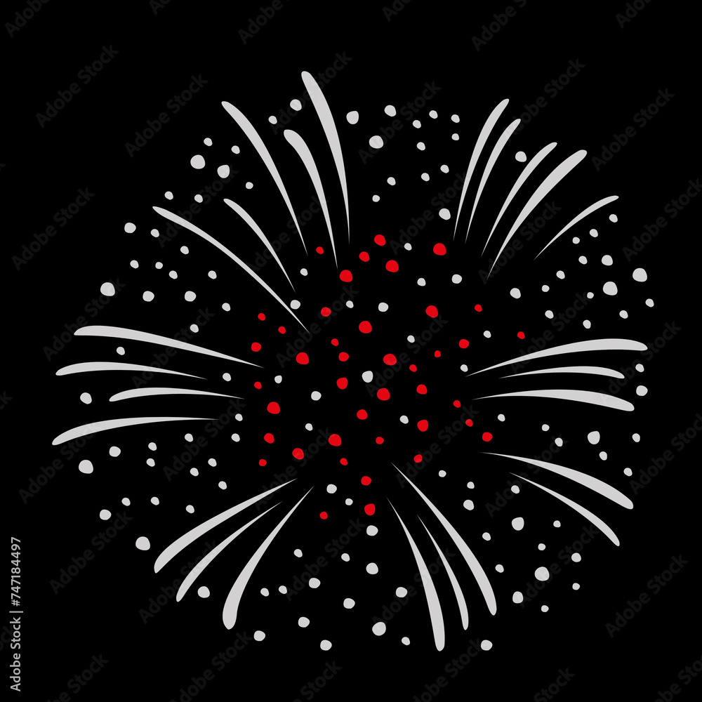 Celebration Fireworks Stars Modern Premium Designer Vector