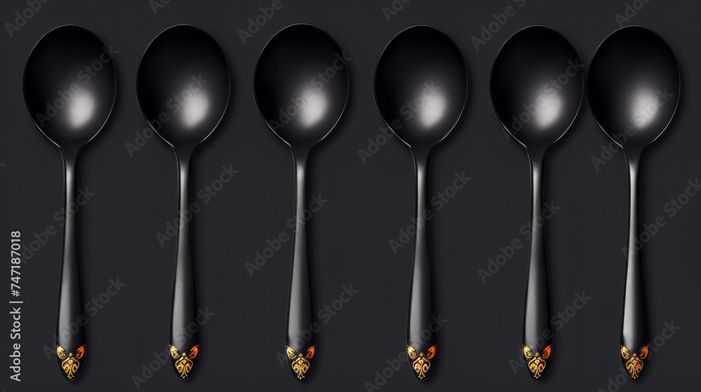 Sleek and detailed photo of plastic spoons Sleek and detailed photo of plastic spoons