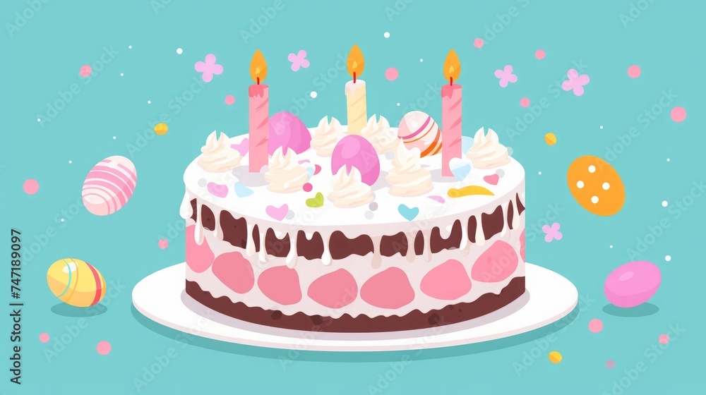 easter birthday cake. easter birthday cake.