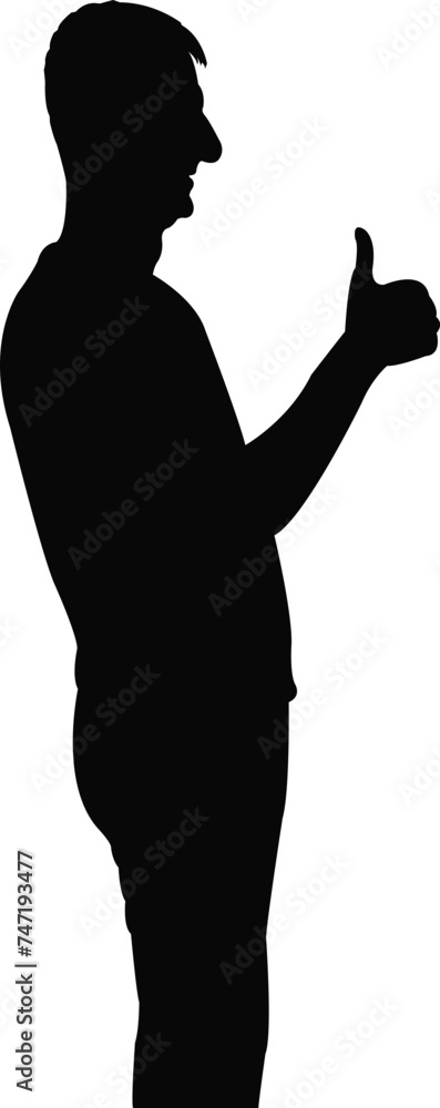 a man body silhouette vector