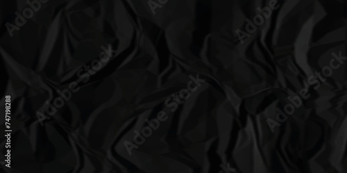 Dark black crumpled paper texture. wrinkled paper texture. White paper texture. black crumpled and top view textures can be used for background of text or any contents.