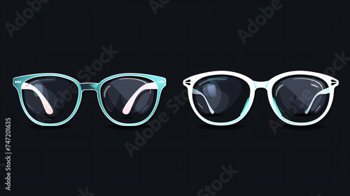 Glasses object icon. Fashion style accessory 