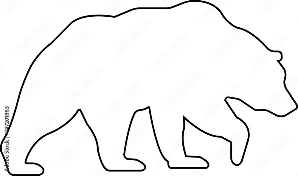 Various bear silhouettes line icon isolated on the transparent background. Bear animal various poses and position black vector for zoo, wildlife, graphic, web and mobile app. Various bear silhouettes line icon isolated on the transparent background. Bear animal various poses and position black vector for zoo, wildlife, graphic, web and mobile app.