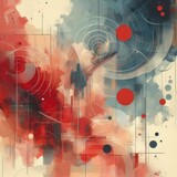Red on White: A Striking Visual Contrast in Abstract Art
