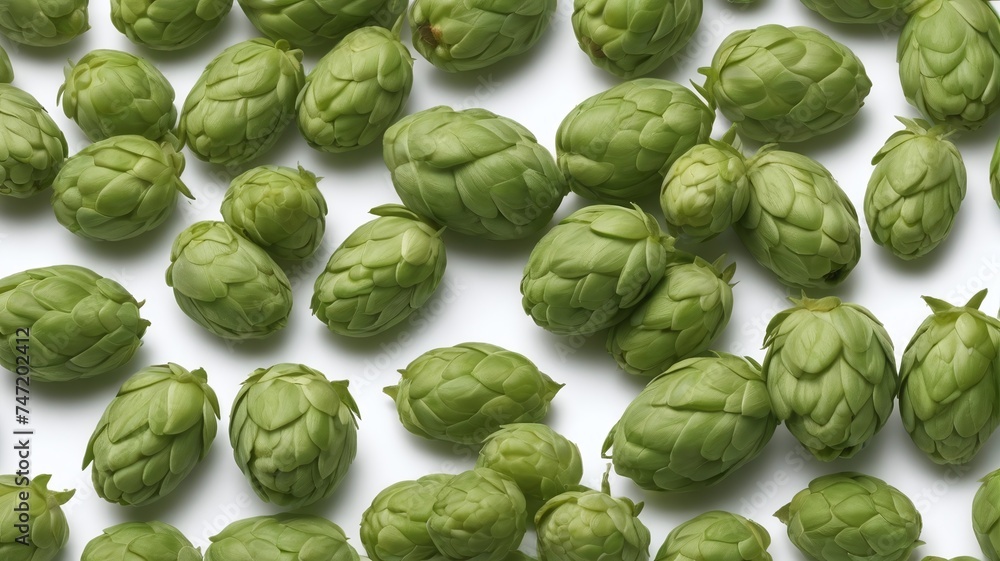 Beer Hops Isolated On White Background
