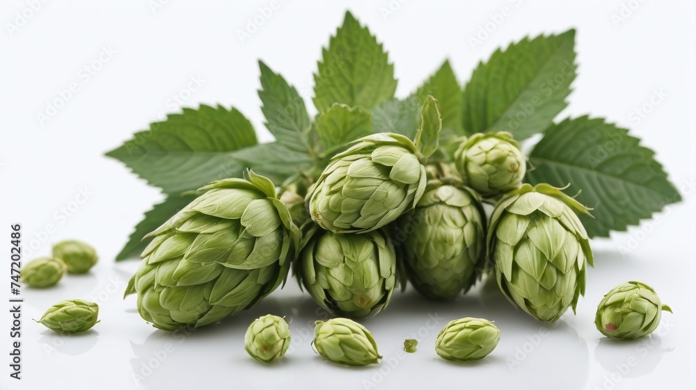 Beer Hops Isolated On White Background Beer Hops Isolated On White Background