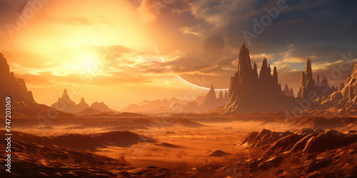 Alien Horizon: A Futuristic Journey Through the Forgotten Red Desert of Mars