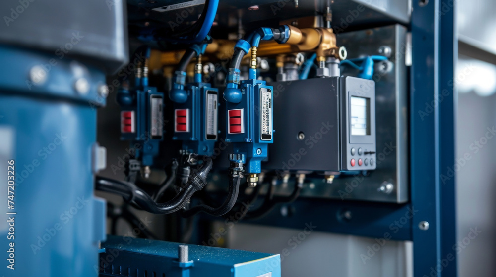 Closeup of the electronic overload protection system preventing motor burnout and ensuring safety during use. Closeup of the electronic overload protection system preventing motor burnout and ensuring safety during use.