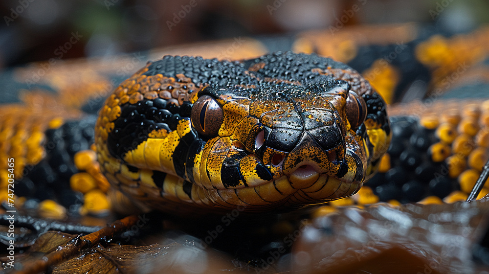 Obraz premium wildlife photography, authentic photo of a anaconda in natural habitat, taken with telephoto lenses, for relaxing animal wallpaper and more