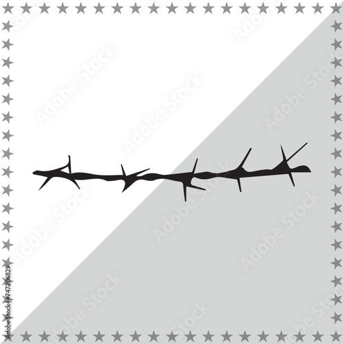 Barbed Wire Silhouette  cute Barbed Wire Vector Silhouette  Cute Barbed Wire cartoon Silhouette  Barbed Wire vector Silhouette  Barbed Wire icon Silhouette  Barbed Wire vector                         
