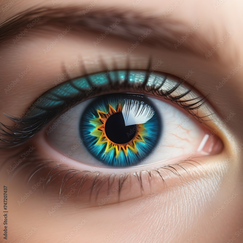 Fototapeta premium Human eye close up