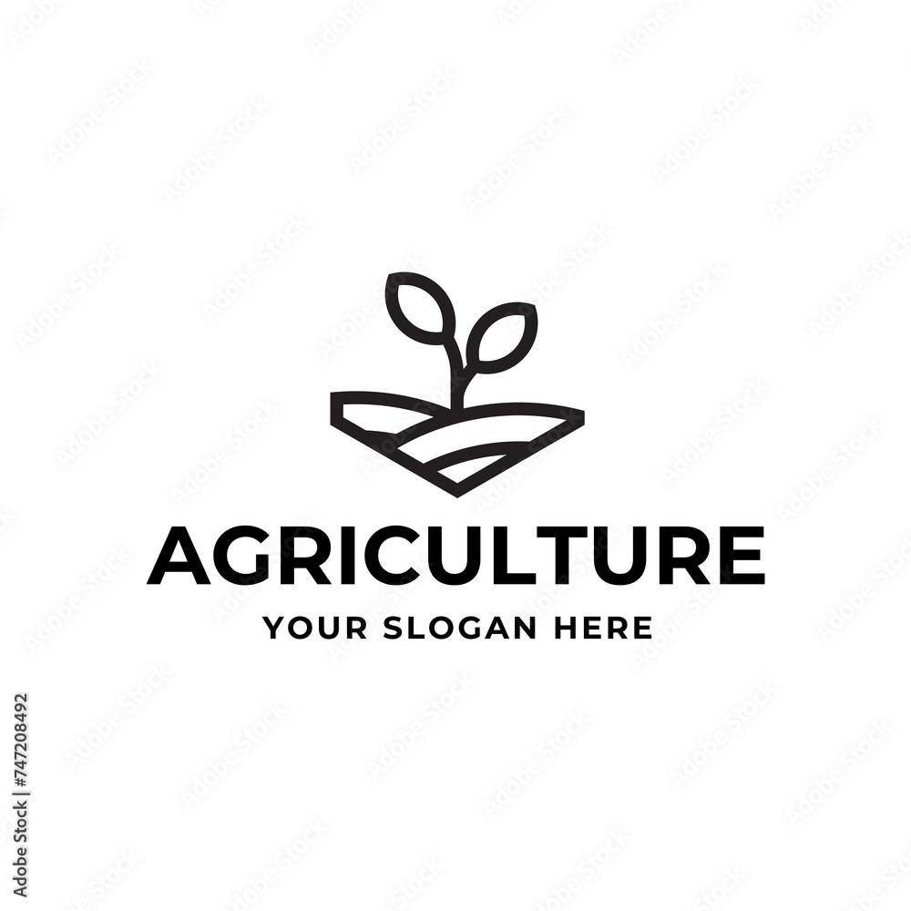 Obraz premium farm logo template. Logo template for agro company on white background