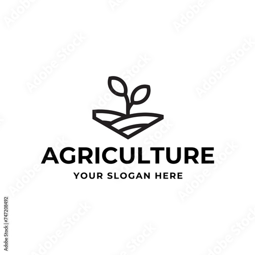 farm logo template. Logo template for agro company on white background