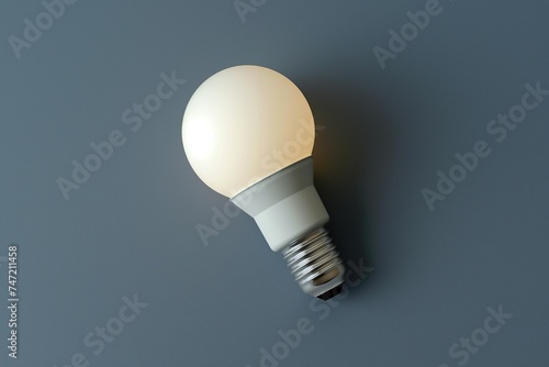 Electric light bulb on a blue background