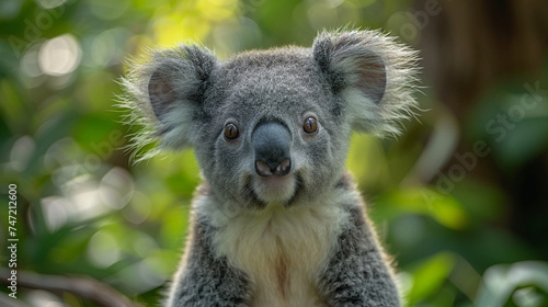 wildlife photography, authentic photo of a koala in natural habitat, taken with telephoto lenses, for relaxing animal wallpaper and more