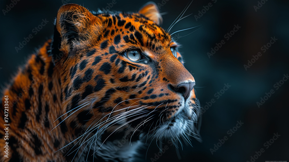 Obraz premium wildlife photography, authentic photo of a leopard in natural habitat, taken with telephoto lenses, for relaxing animal wallpaper and more