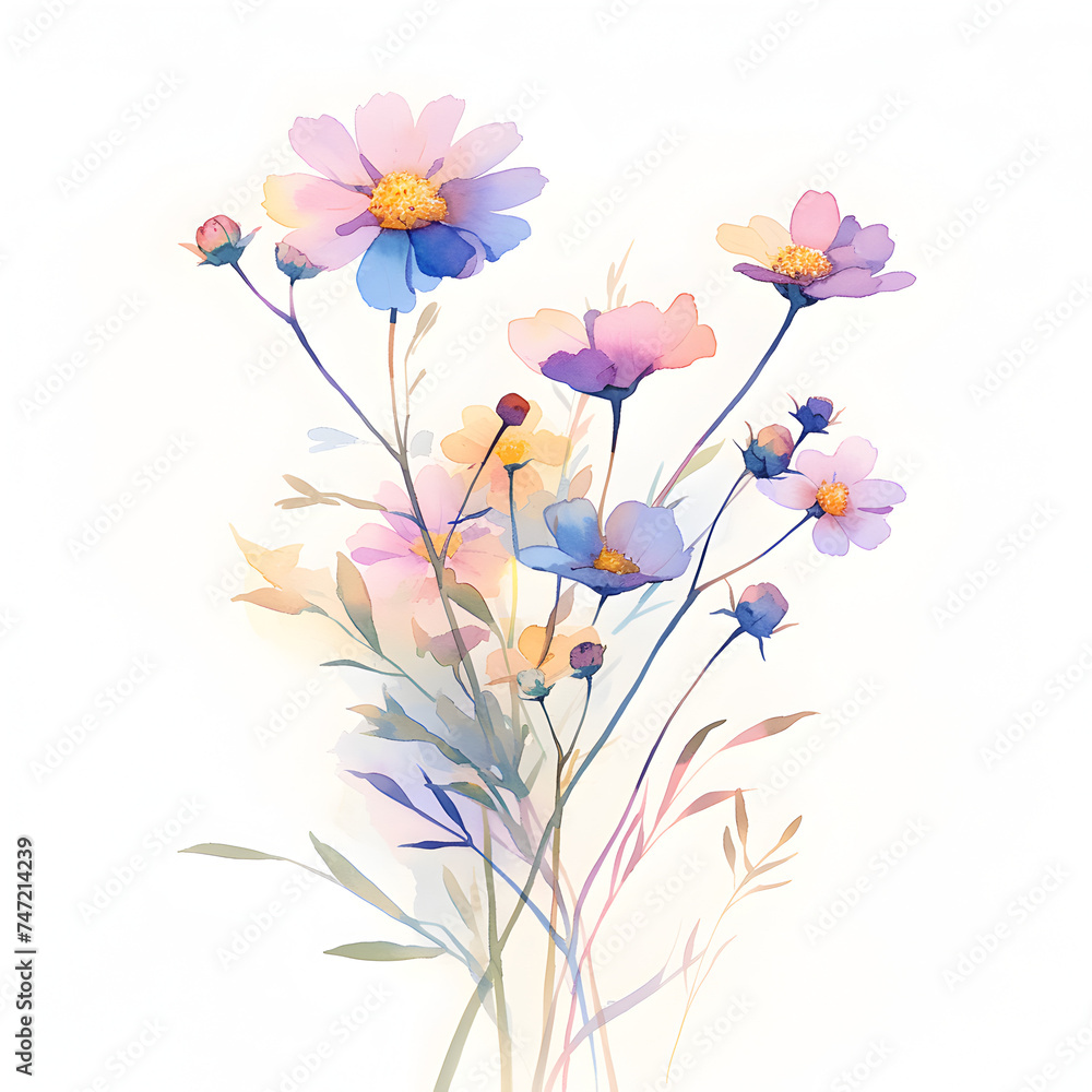 Spring Watercolor Flowers Spring Watercolor Flowers