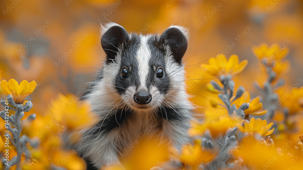 wildlife photography, authentic photo of a skunk in natural habitat, taken with telephoto lenses, for relaxing animal wallpaper and more wildlife photography, authentic photo of a skunk in natural habitat, taken with telephoto lenses, for relaxing animal wallpaper and more