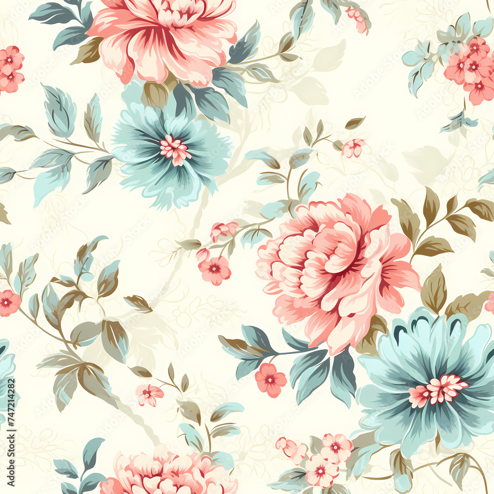 Obraz premium seamless pattern with flowers