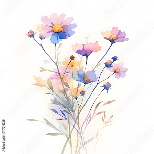 Spring Watercolor Flowers