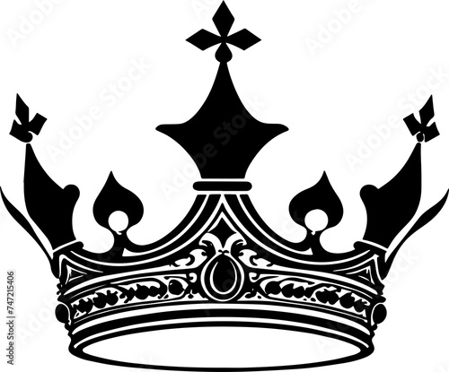 Royal Crown icon isolated on white background © Amiko