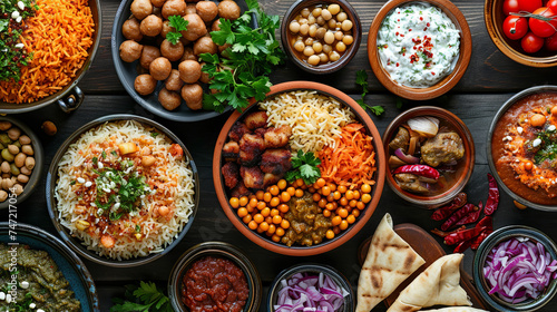 Tasty ramadan food on the table