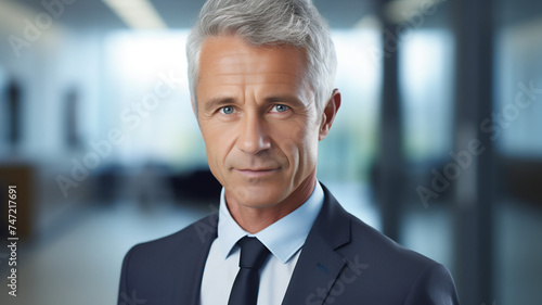 Portrait of a smiling businessman, Generative AI