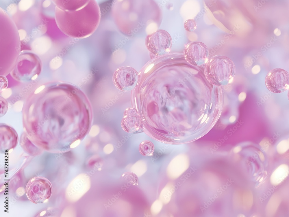 Background of cosmetics atom balls