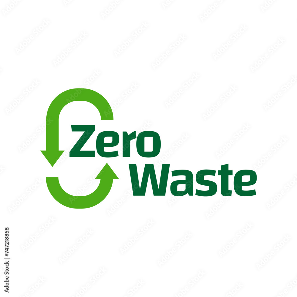 Fototapeta premium Zero waste labels. Green eco friendly label