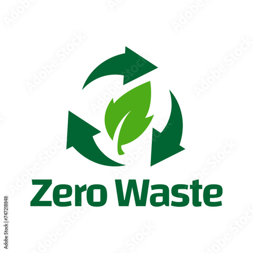 Zero waste labels. Green eco friendly label