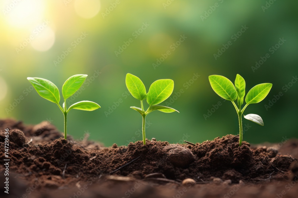 Growth Trees concept Coffee bean seedlings Growth Trees concept Coffee bean seedlings