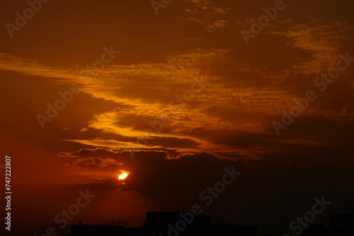 sunset in the clouds