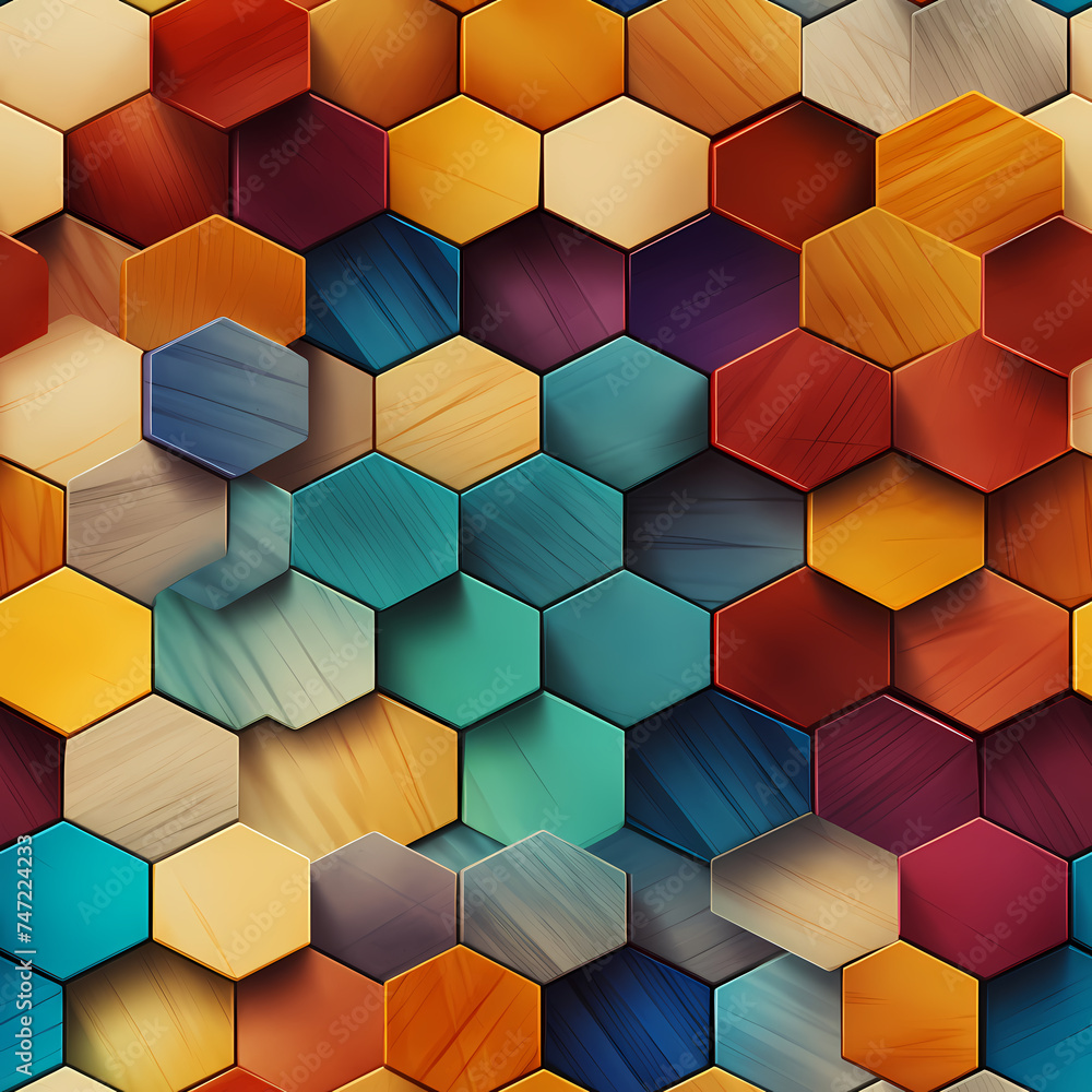 hexagon geometric colorful seamless background hexagon geometric colorful seamless background