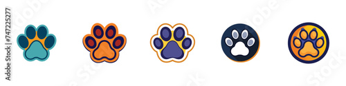 paw print collection, Paw Print icon. Paw Print icon set, silhouette of a paw print, icon paw print.