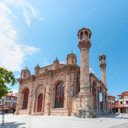 Aziziye mosque with bright blue sky - Konya, Turkey