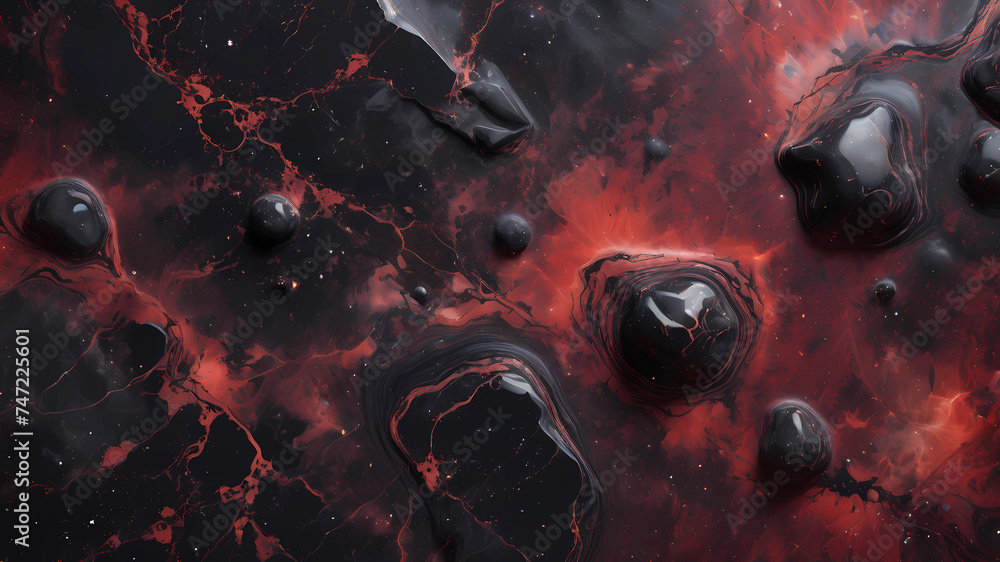 Abstract dark red lava and marble lava stones background - obrazy, fototapety, plakaty 