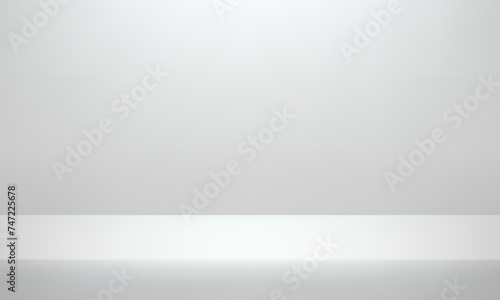 Empty White Studio Backdrop. Clean design for displaying product. Space for selling products on the website. Vector illustration. © Tan nitipong