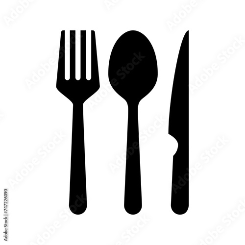 Cutlery icon. Spoon, forks. restaurant business concept, vector illustration