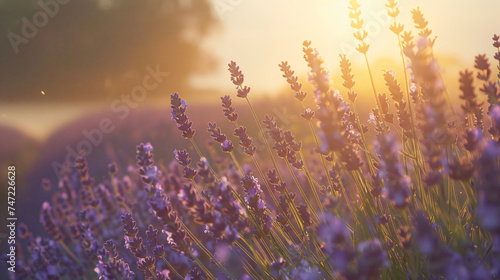 Lavender field during the summertime in the sout