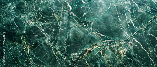 A close-up image highlighting the intricate texture and patterns of cracked green ice  presenting a mesmerizing natural abstract