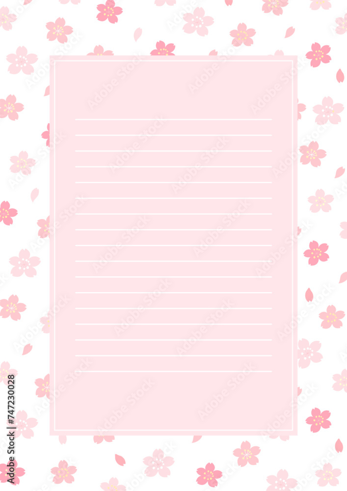 Cherry blossom pattern design frame template background. Cherry blossom pattern design frame template background.