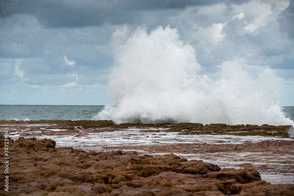 The Wild Coast, known also as the Transkei, is a 250 Kilometre long stretch of rugged and unspoiled Coastline that stretches North of East London along sweeping Bays, footprint-free Beaches, lazy Lago