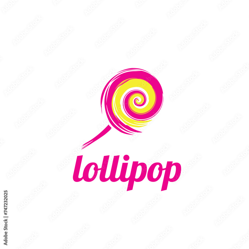 candy lollipop logo template vector candy lollipop logo template vector