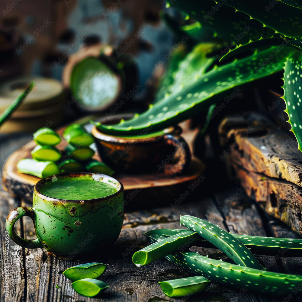 aloe vera in tazza aloe vera in tazza