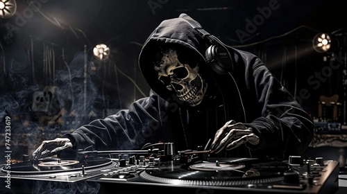DJ Skull Crusher Generative AI photo